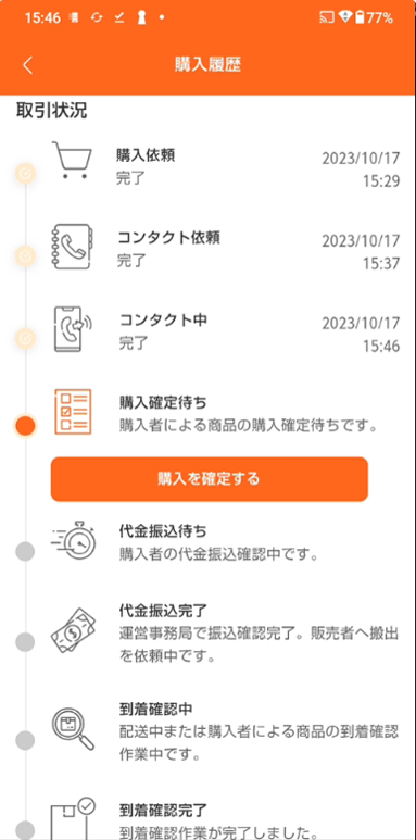 購入の流れ（コンタクト完了～購入予定）4